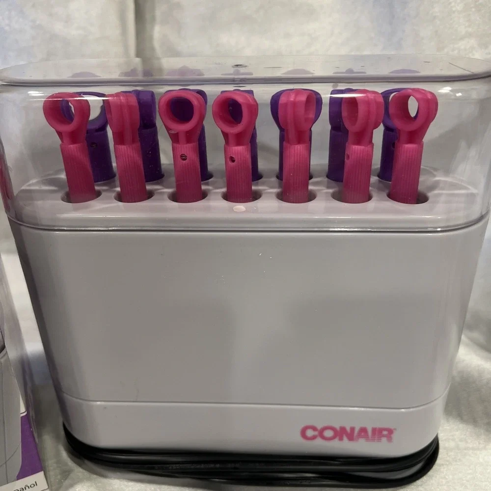 Conair Hot Sticks 14 Flexible Hair Curler Rollers Purple /‎ Pink  Clean Tested